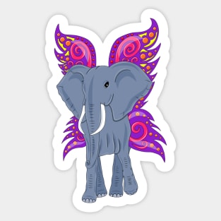 Elephant with wings Sticker